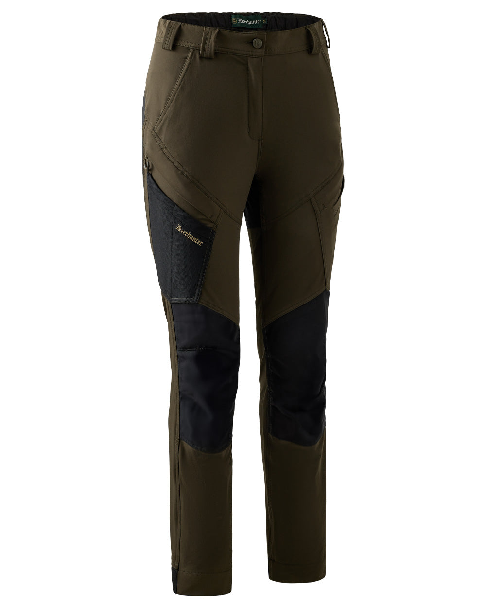 Black Bark Green coloured Northward Trousers on White background #colour_black-bark-green