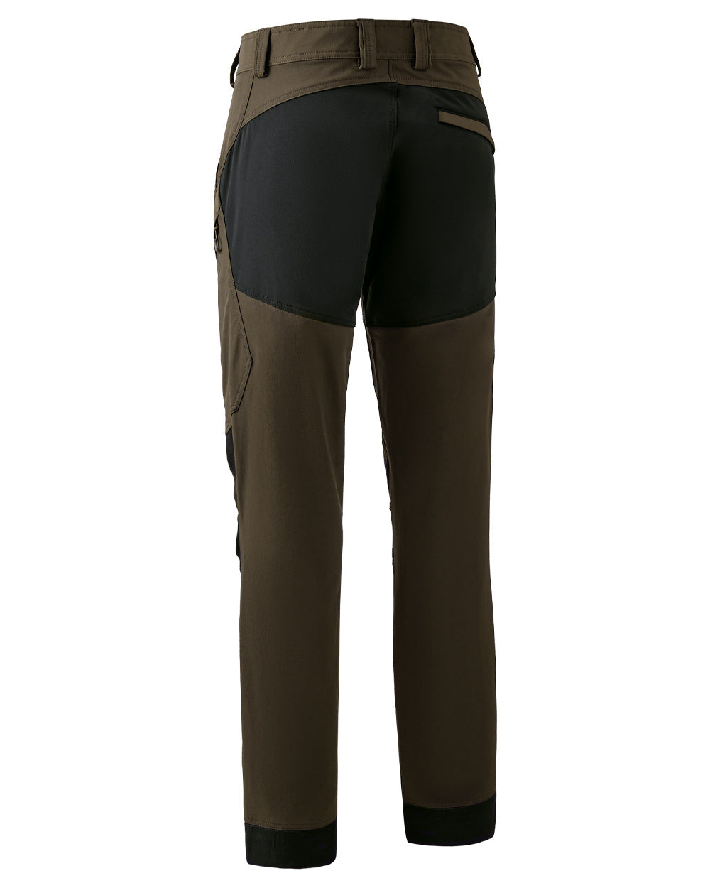 Bark Green Black coloured Deerhunter Northward Trousers on White Background #colour_bark-green-black