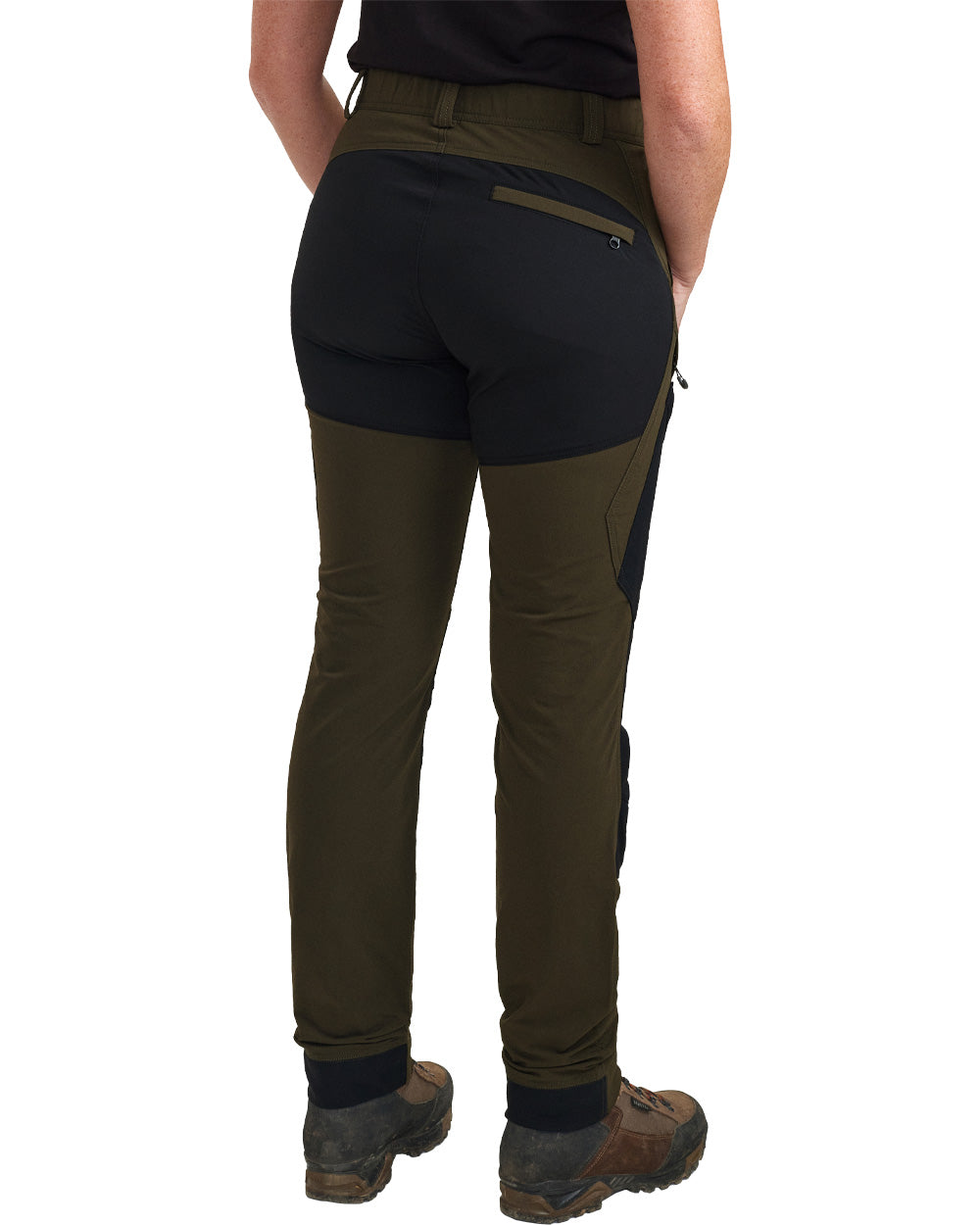 Black Bark Green coloured Northward Trousers on White background #colour_black-bark-green