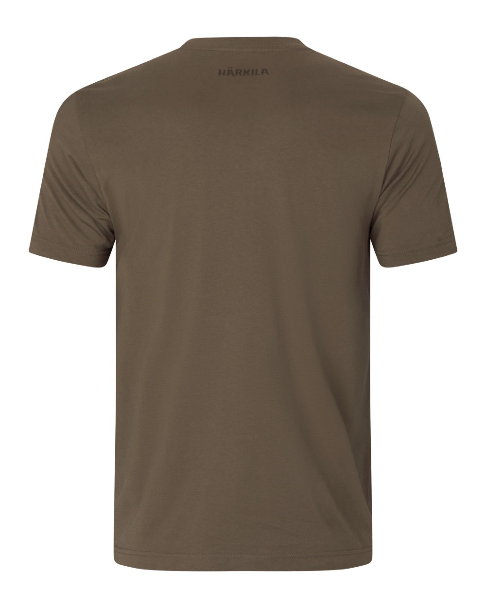 Major Brown Coloured Harkila Mens H-logo Short Sleeve T-Shirt on White Backgroud
#colour_major-brown