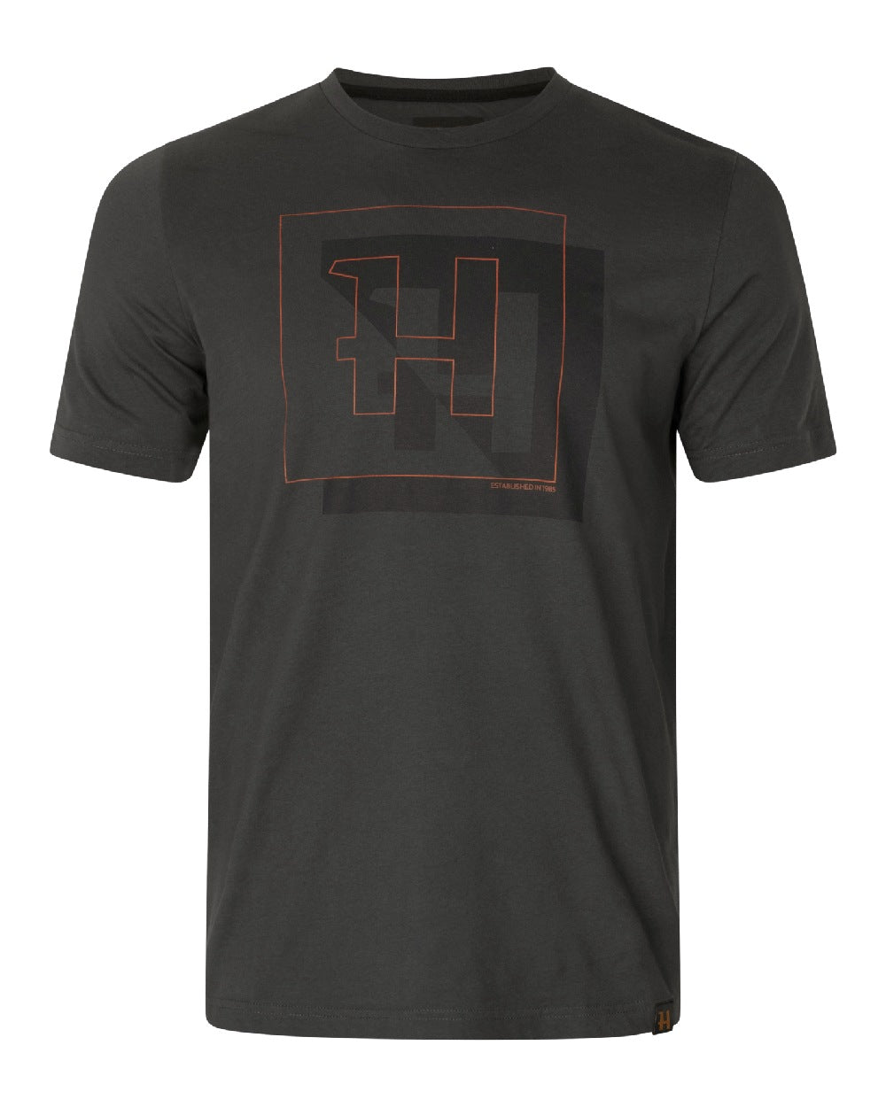 Phantom Coloured Harkila Mens H-logo Short Sleeve T-Shirt on white background #colour_phantom