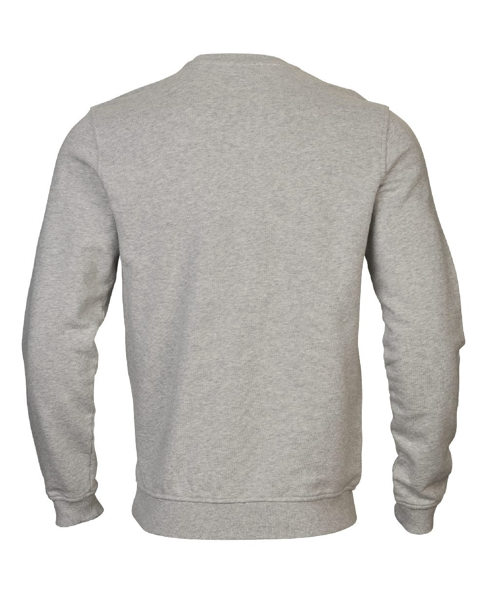 Grey Melange Coloured Harkila Mens Instinct Melange Sweatshirt on white background #colour_grey-melange
