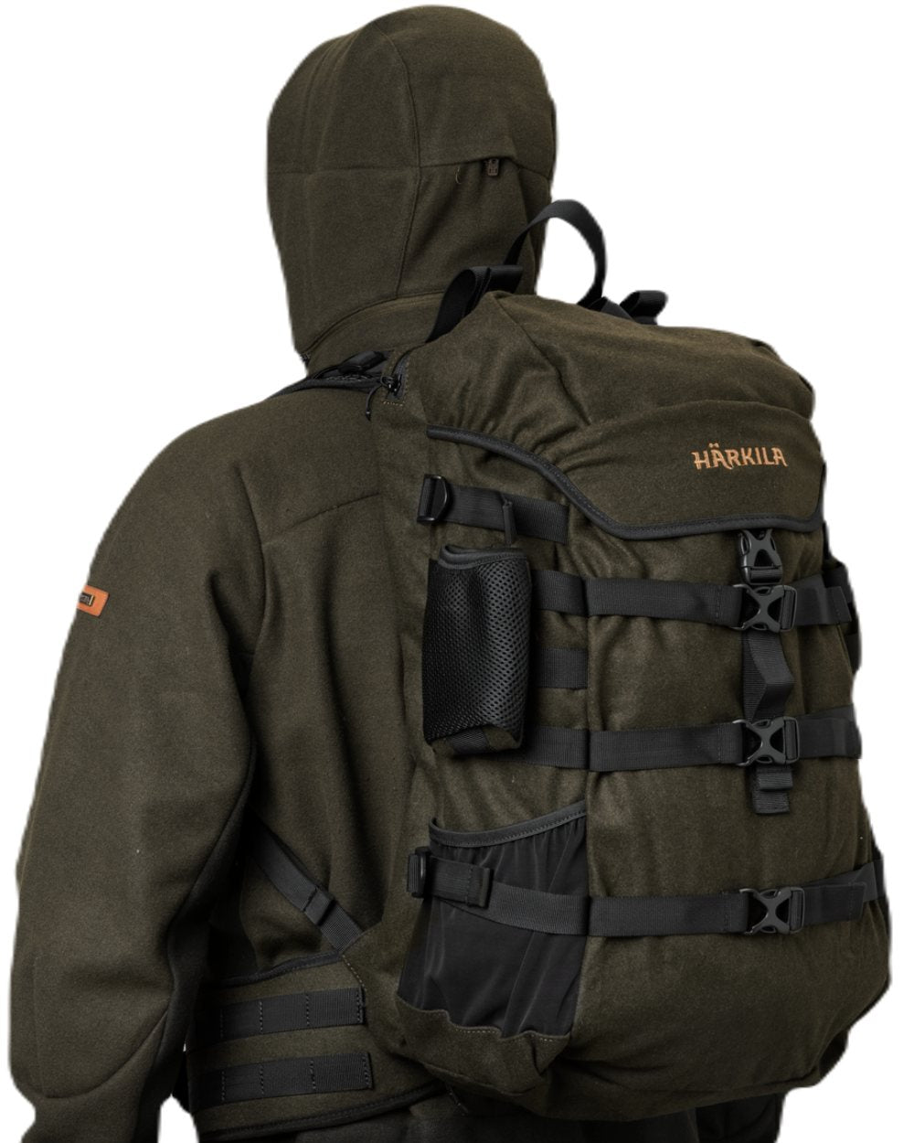 Willow Green Coloured Harkila Metso 2.0 Rucksack Backpack on white background #colour_willow-green
