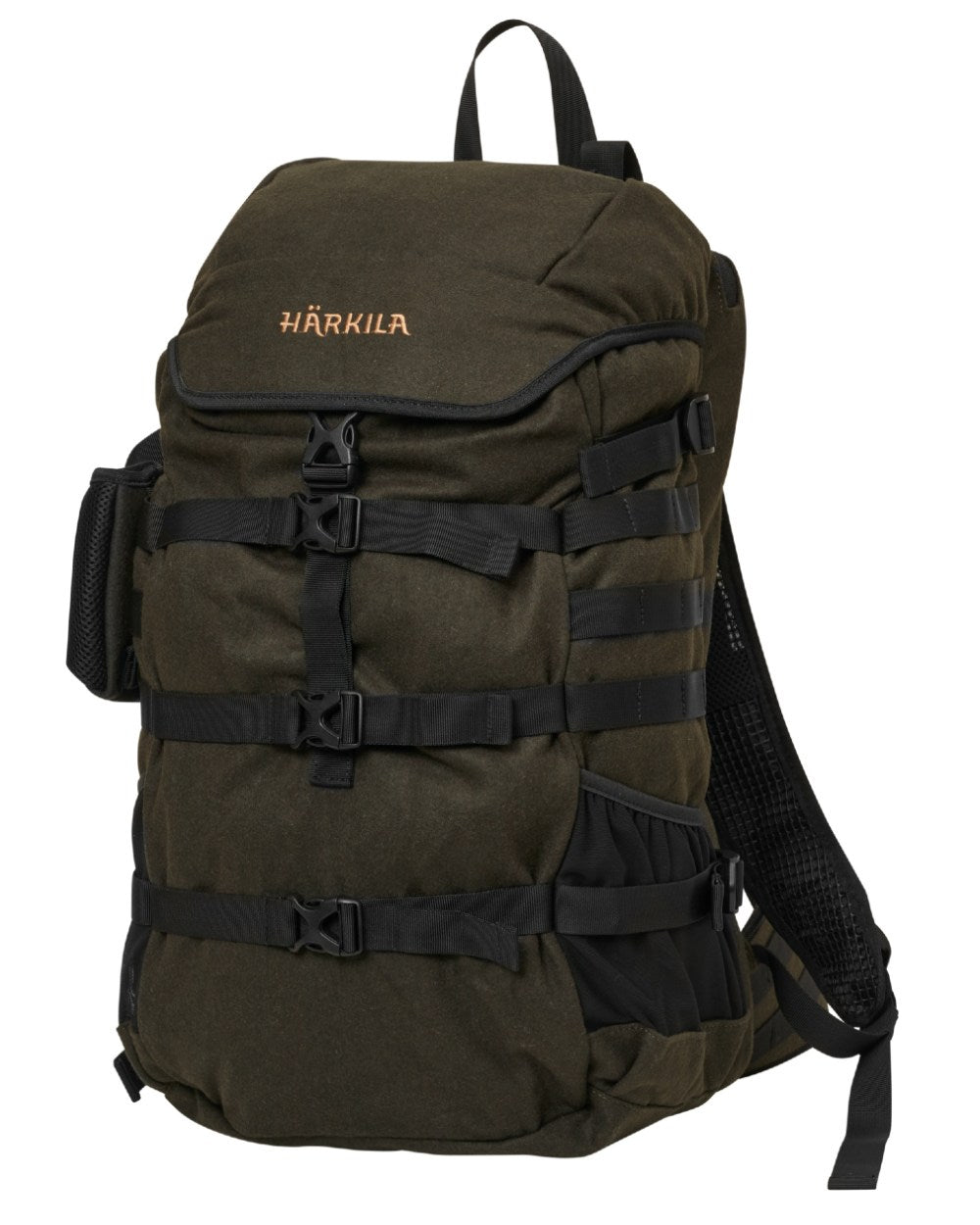 Willow Green Coloured Harkila Metso 2.0 Rucksack Backpack on white background #colour_willow-green