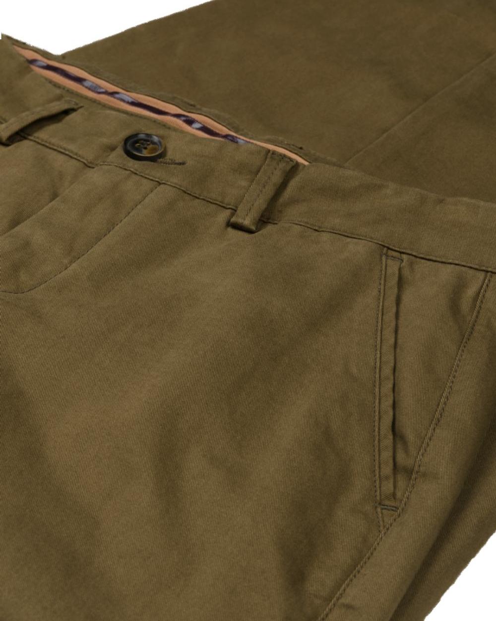 Olive Coloured Harkila Norberg Lady Chinos on White Background
#colour_olive