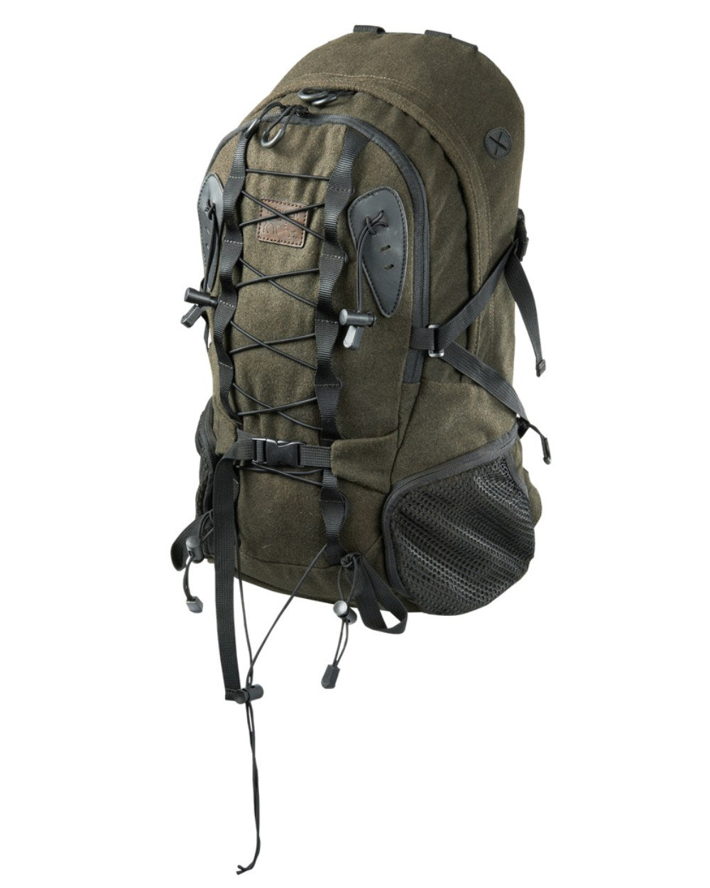 Hunting Green Coloured Harkila Reisa Rucksack Backpack on white background #colour_hunting-green