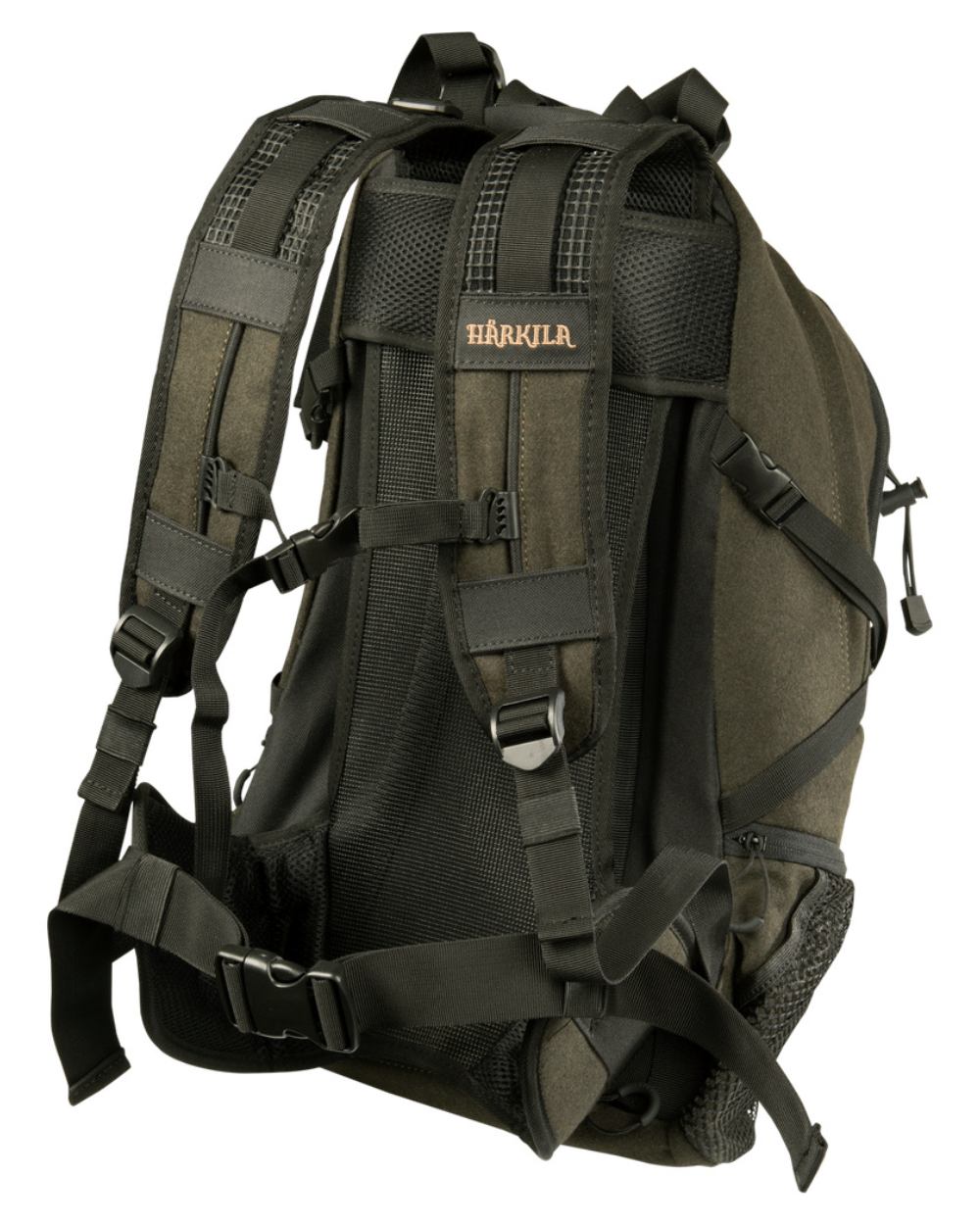 Hunting Green Coloured Harkila Reisa Rucksack Backpack on white background #colour_hunting-green
