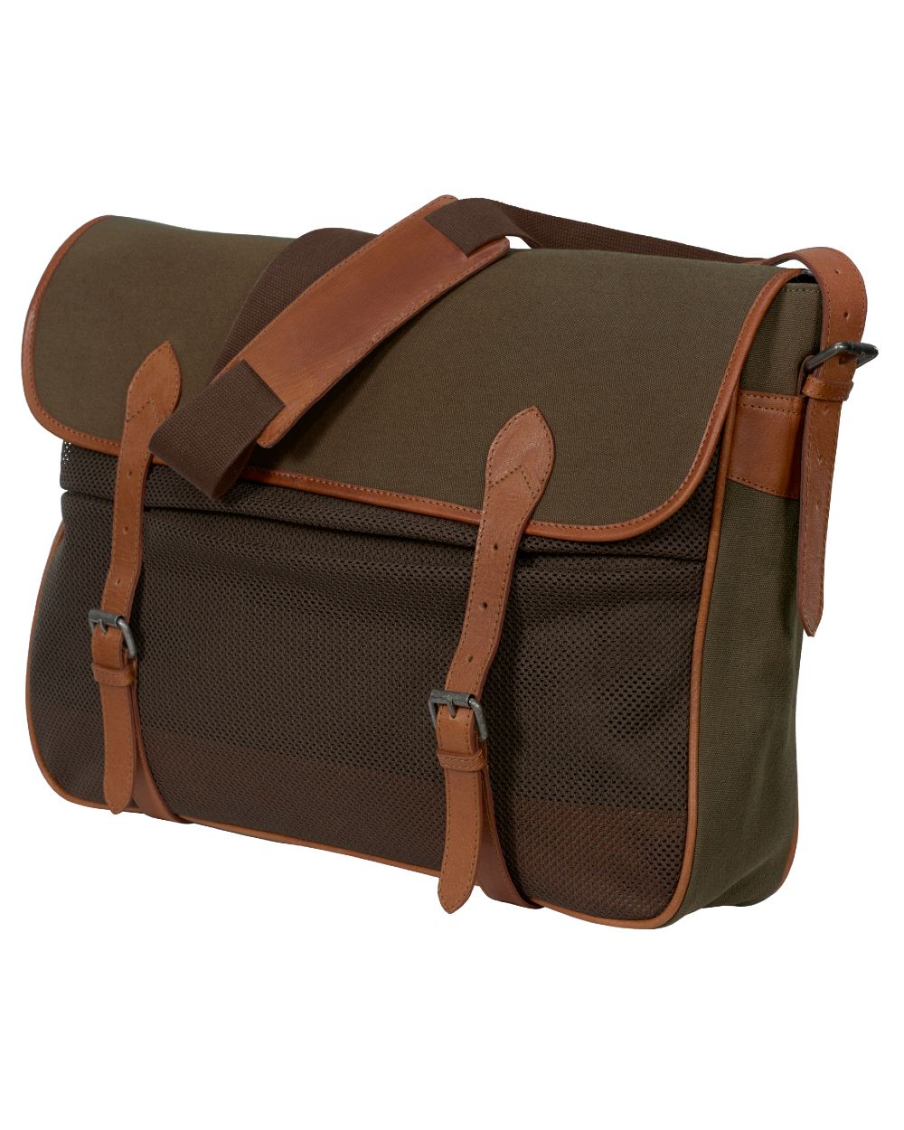 Warm Olive Coloured Harkila Retrieve Game Bag on white background #colour_warm-olive
