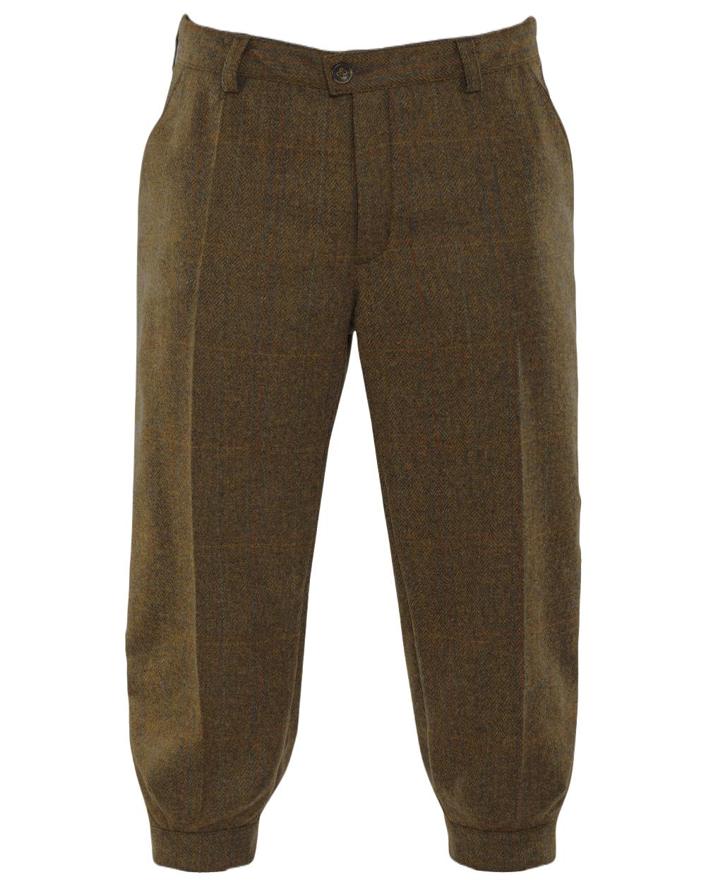 Terragon Brown Coloured Harkila Stornoway Tweed Breeks 2.0 on white background #colour_terragon-brown