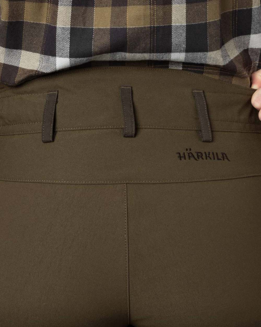 Willow Green Coloured Harkila Womens Pro Hunter GTX Trousers on white background #colour_willow-green