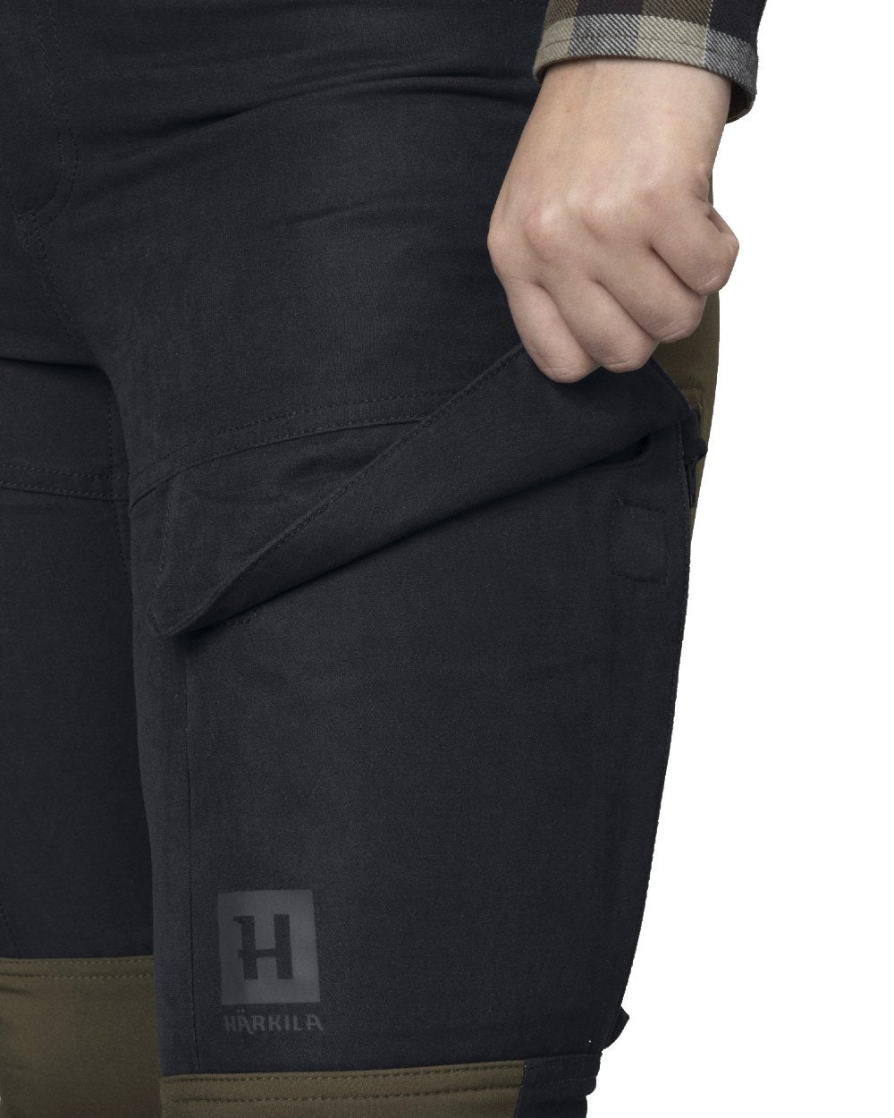 Willow Green Deep Well Purple Coloured Harkila Womens Scandinavian Pants On A White Background #colour_willow-green-deep-well-purple