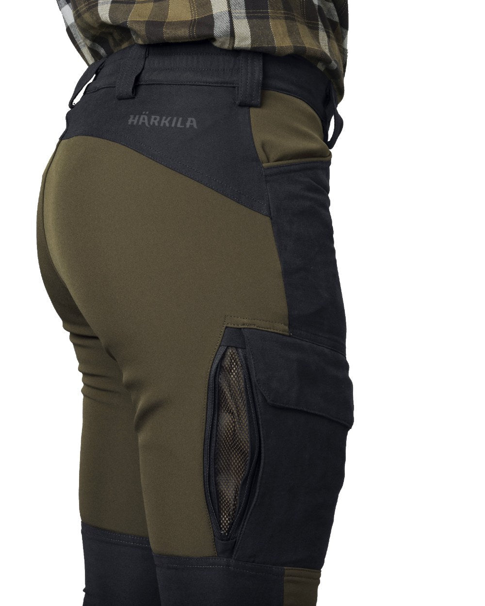 Willow Green Deep Well Purple Coloured Harkila Womens Scandinavian Pants On A White Background #colour_willow-green-deep-well-purple