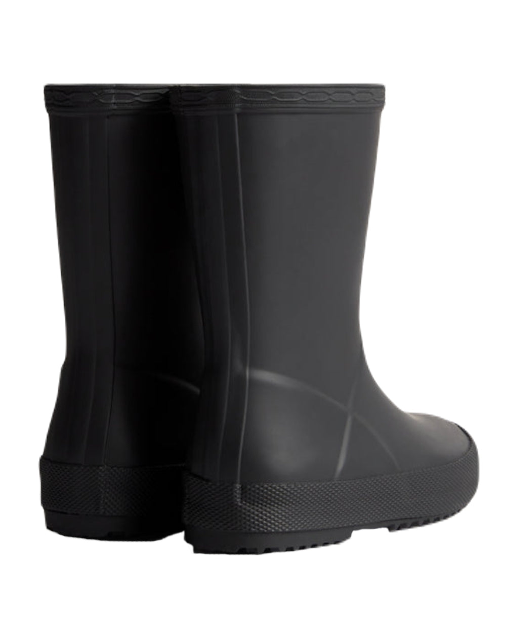 Black Coloured Hunter Kids First Classic Wellington Boots on White Background
#colour_black
