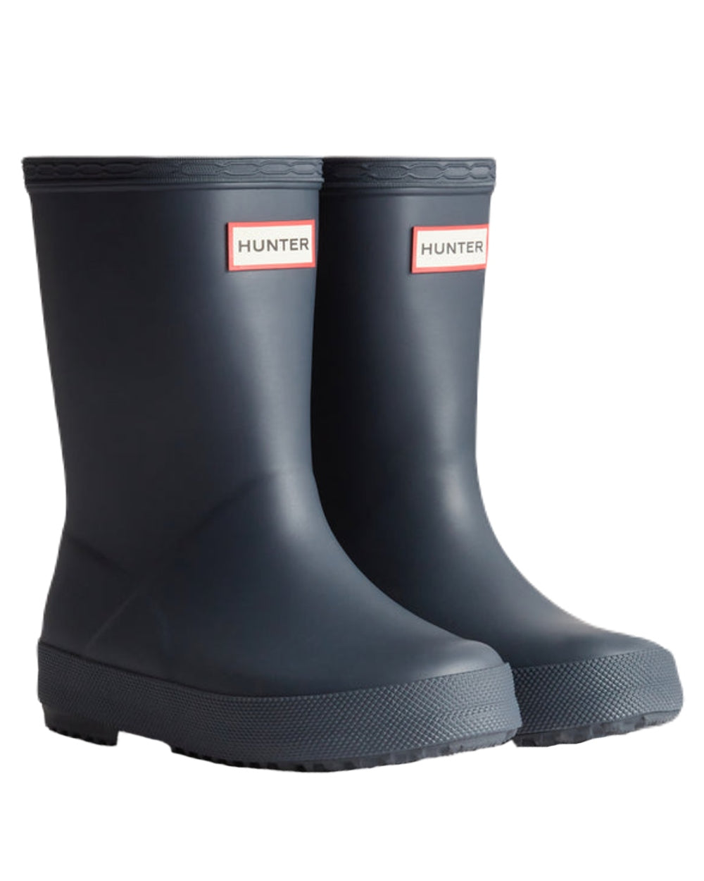 Hunter Navy Coloured Hunter Kids First Classic Wellington Boots on White Background
#colour_hunter-navy