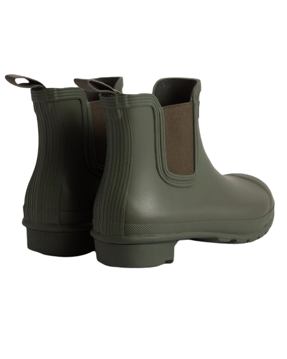 Dark Olive Coloured Hunter Womens Original Chelsea Boots on White Background
#colour_dark-olive