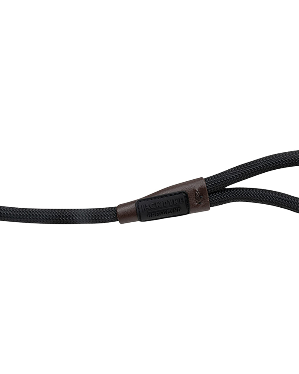 Black coloured Jack Pyke Dog Slip Lead on white background #colour_black