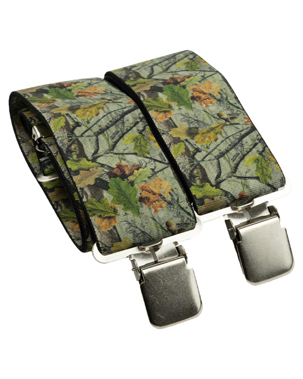 Camo coloured Jack Pyke Elasticated Braces on white background #colour_camo