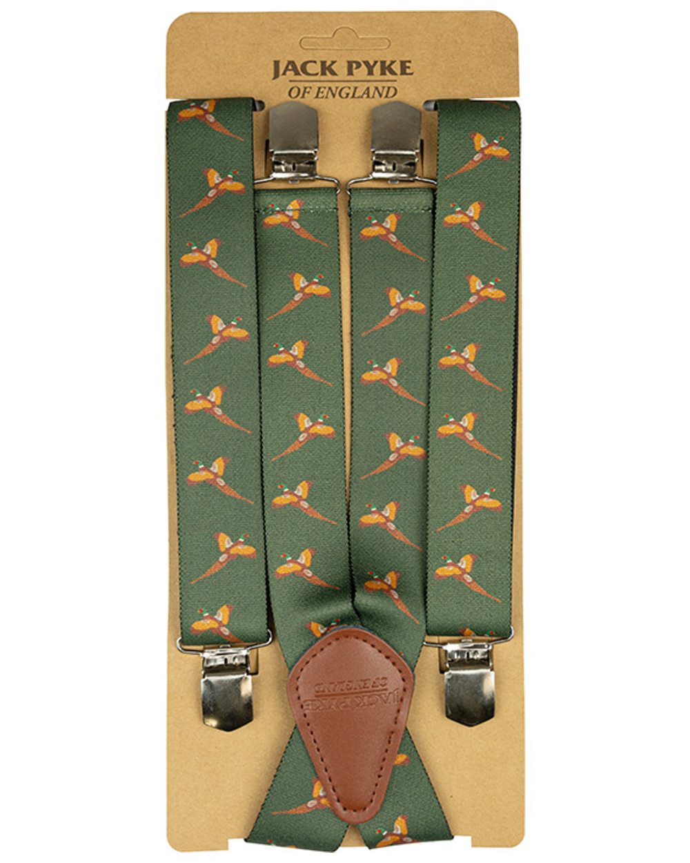 Pheasant coloured Jack Pyke Elasticated Braces on white background #colour_pheasant