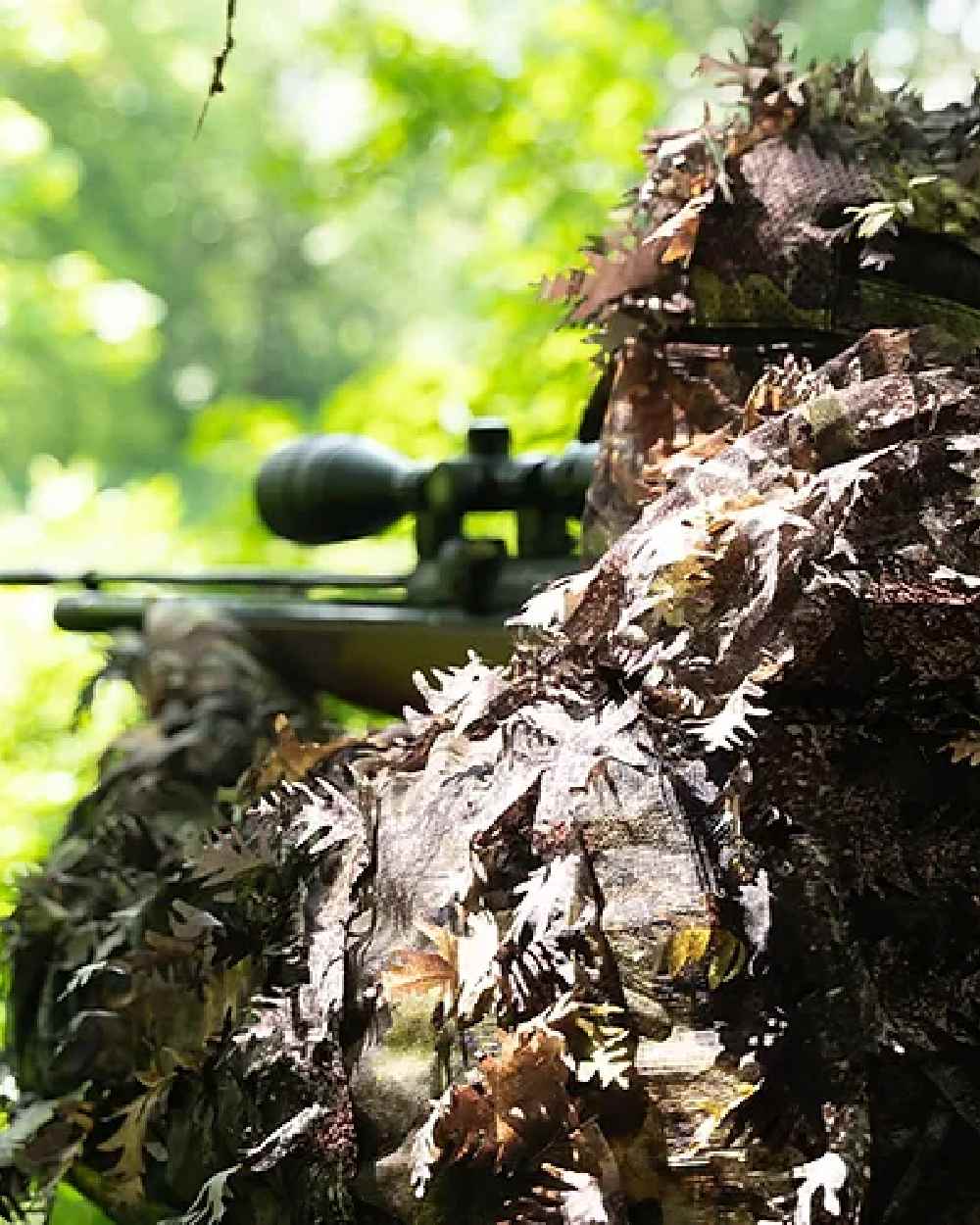 EVO coloured Jack Pyke LLCS 3D Concealment Suit on forest background #colour_evo