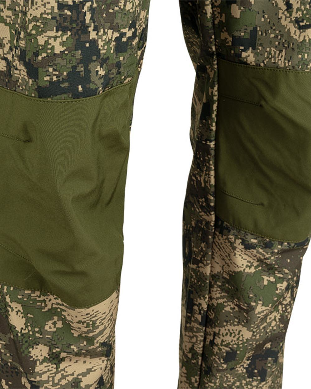 Digicam coloured Jack Pyke Softshell Trousers Knees Close Up on white background #colour_digicam