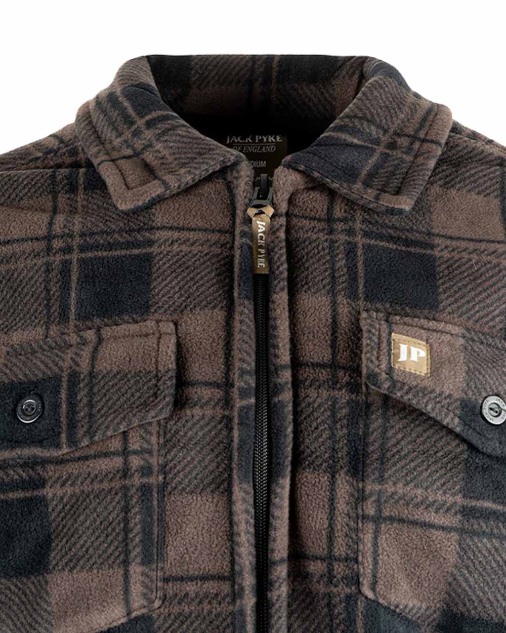 Brown coloured Jack Pyke Tundra Shirt on White Background #colour_brown