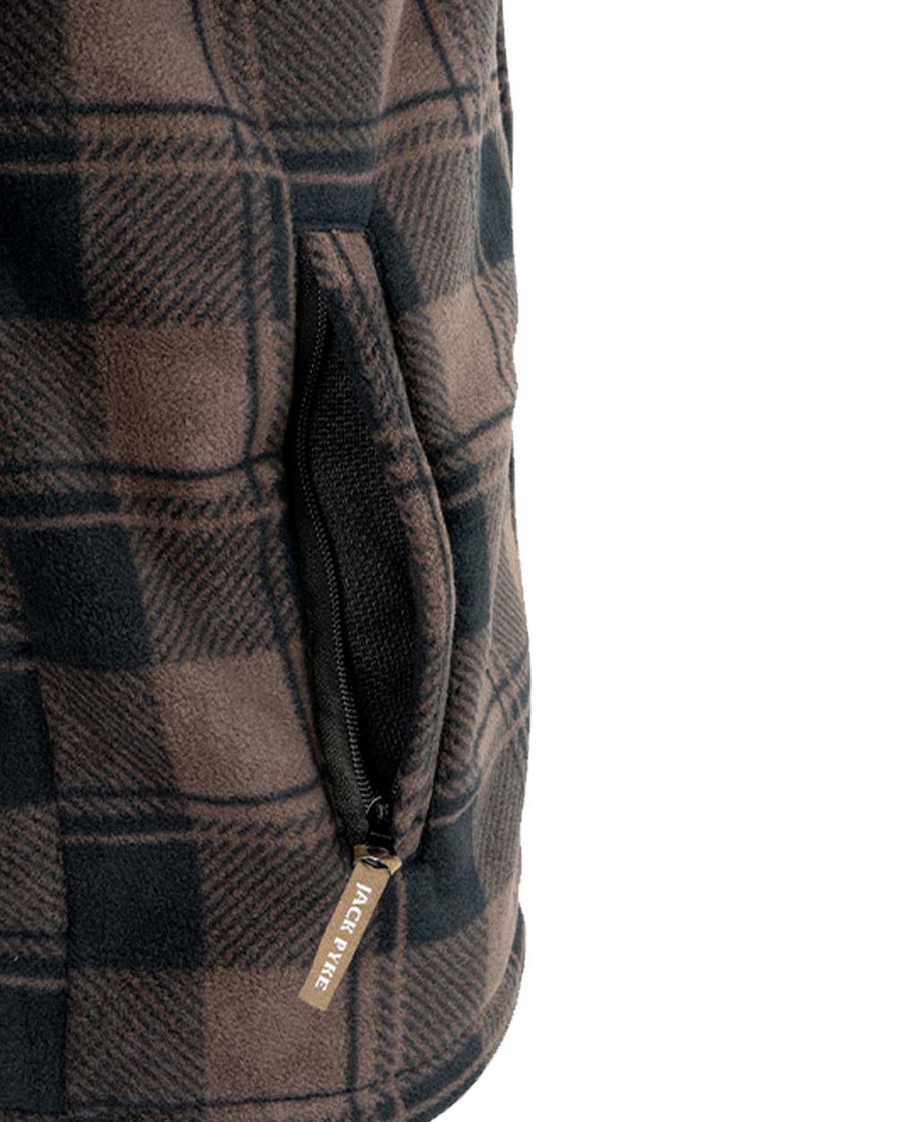 Brown coloured Jack Pyke Tundra Shirt on White Background #colour_brown