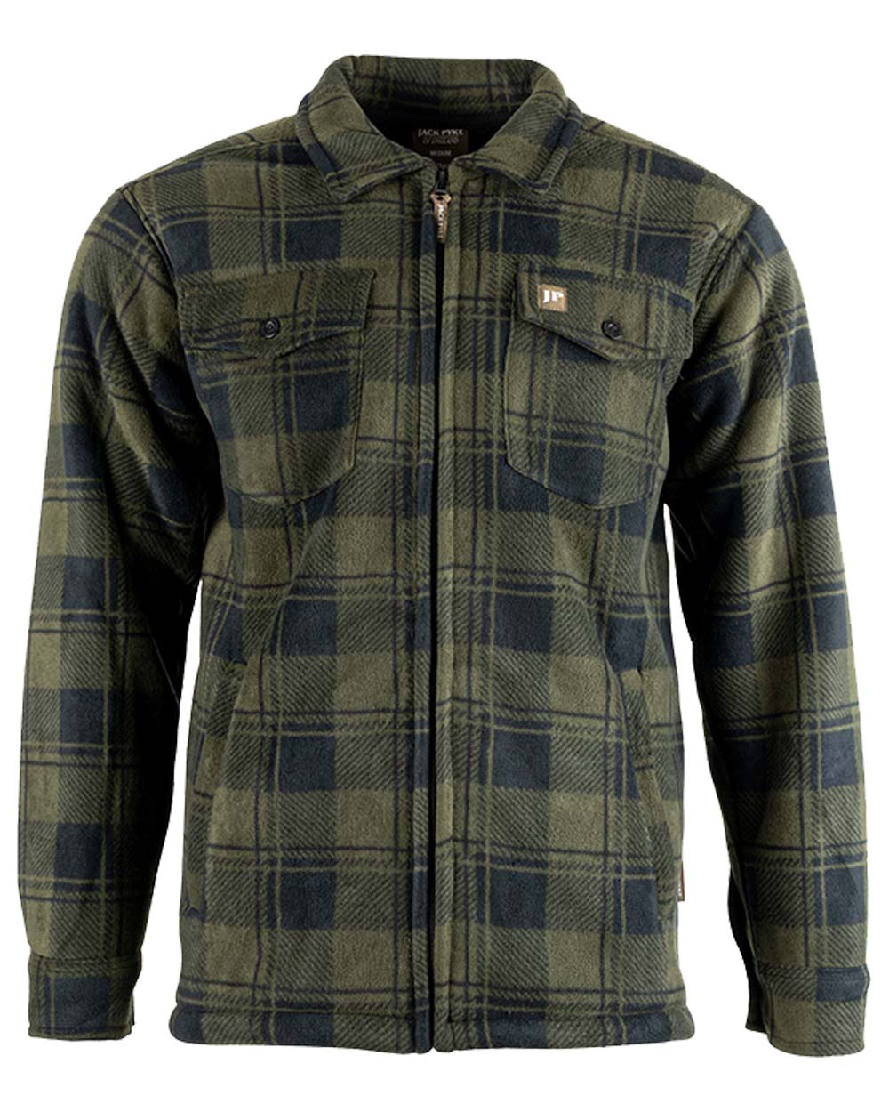 Green coloured Jack Pyke Tundra Shirt on White Background #colour_green