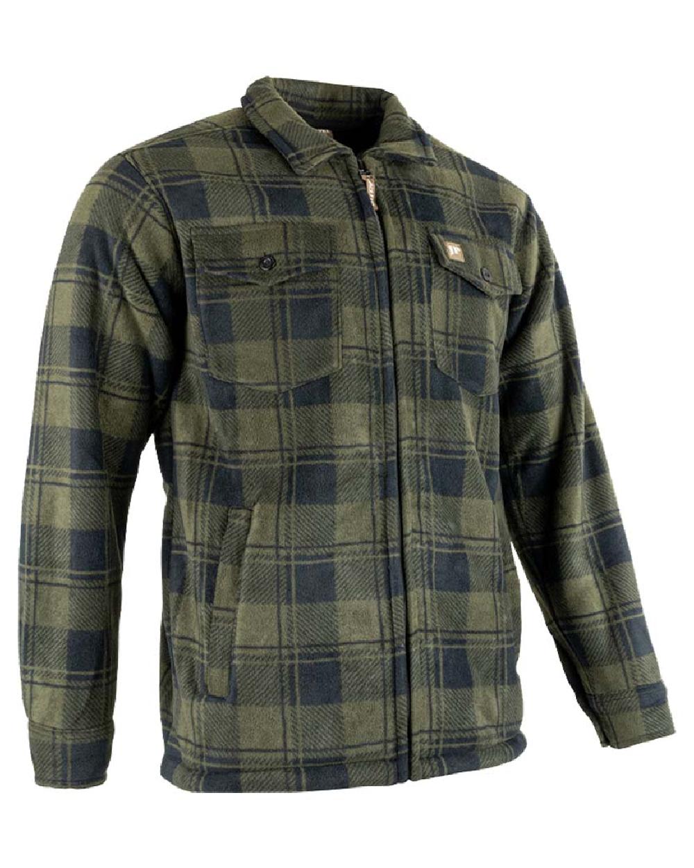 Green coloured Jack Pyke Tundra Shirt on White Background #colour_green