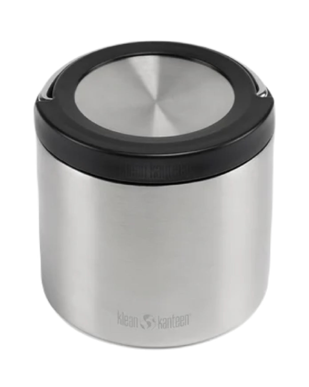 Brushed Stainless Coloured Klean Kanteen Insulated TKCanister On A White Background #colour_brushed-stainless