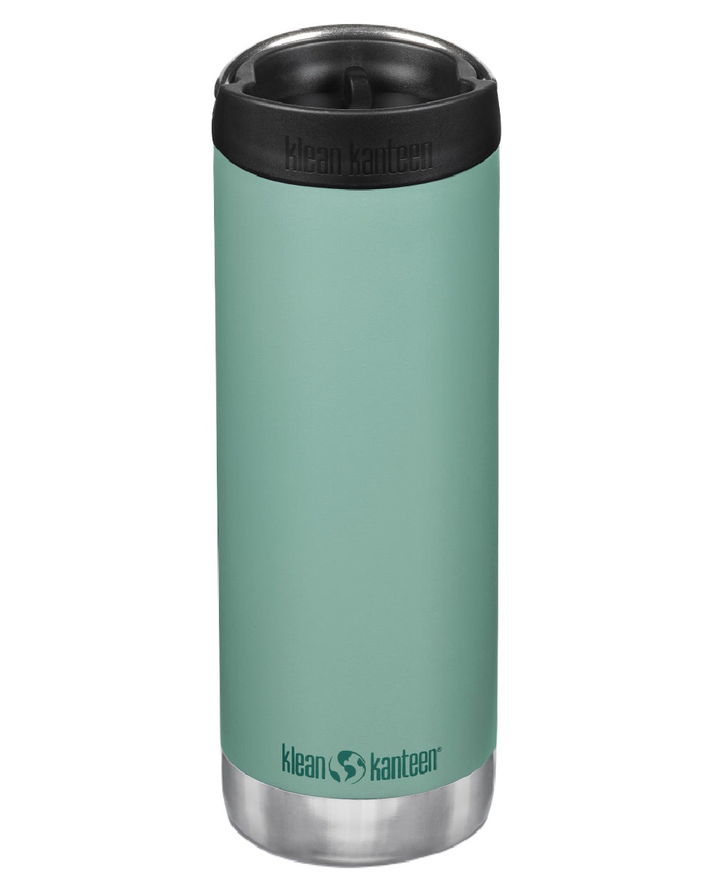 Beryl Green Coloured Klean Kanteen Insulated TKWide With Cafe Cap On A White Background #colour_beryl-green