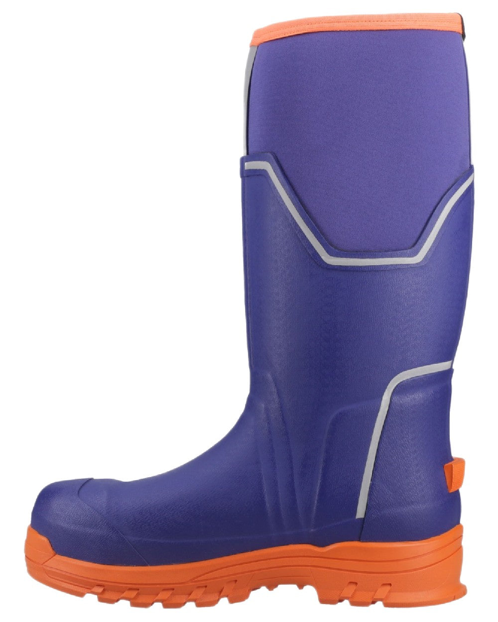 Blue Orange Coloured Muck Boots Mens Grit S5 Tall Boots on White Background
#colour_blue-orange