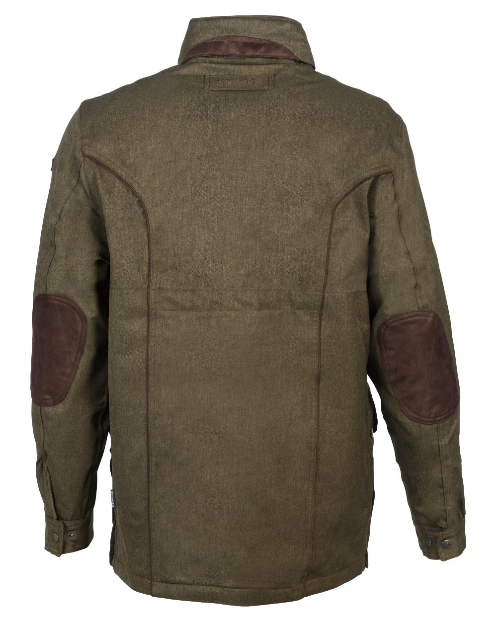 Khaki coloured Percussion Berry Waterproof Jacket on white background #coour_khaki