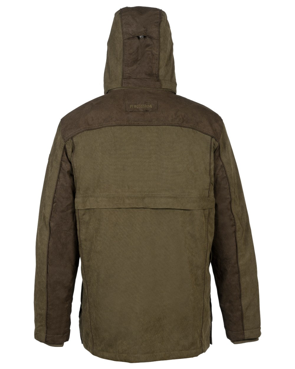 Khaki Coloured Percussion Rambouillet Original Waterproof Jacket On A White Background #colour_khaki