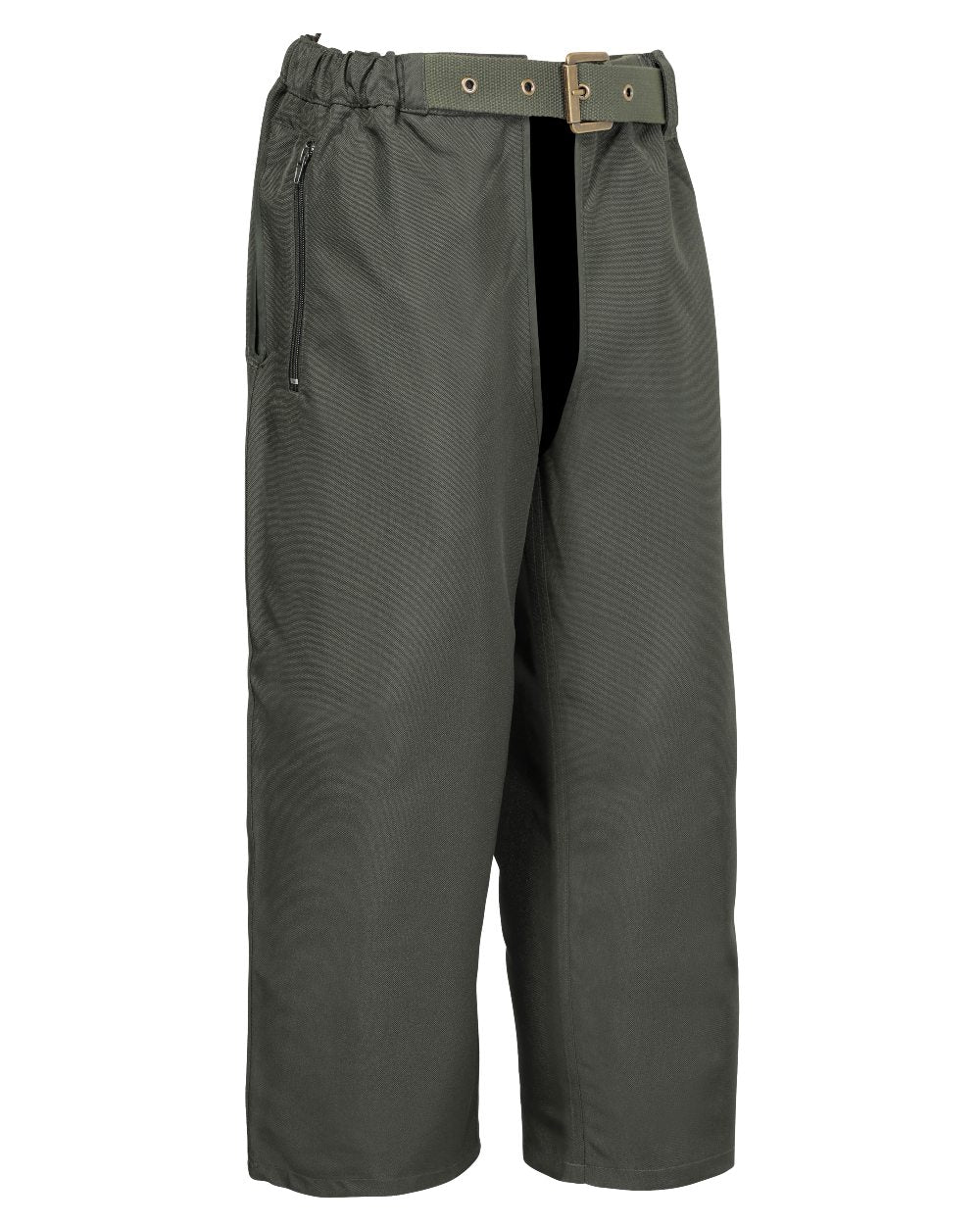 Khaki Coloured Percussion Stronger Waterproof Chaps On A White Background #colour_khaki