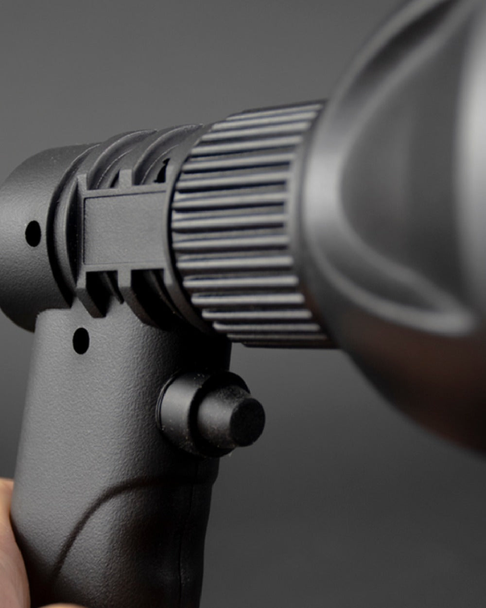 Black Coloured Richter Trigger Lamp On A Grey Background #colour_black