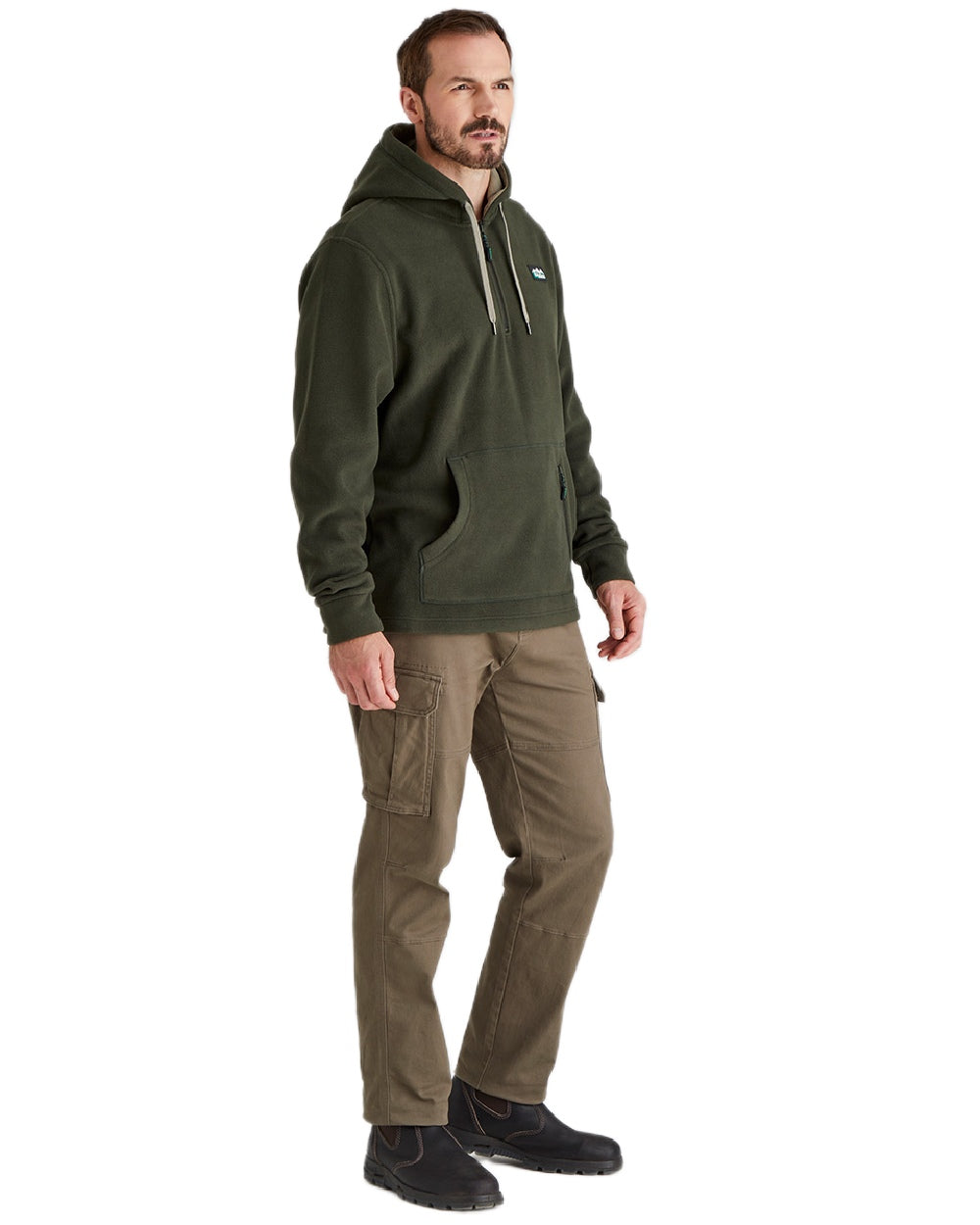 Deep Forest Coloured Ridgeline Ballistic Hoodie On A White Background #colour_deep-forest