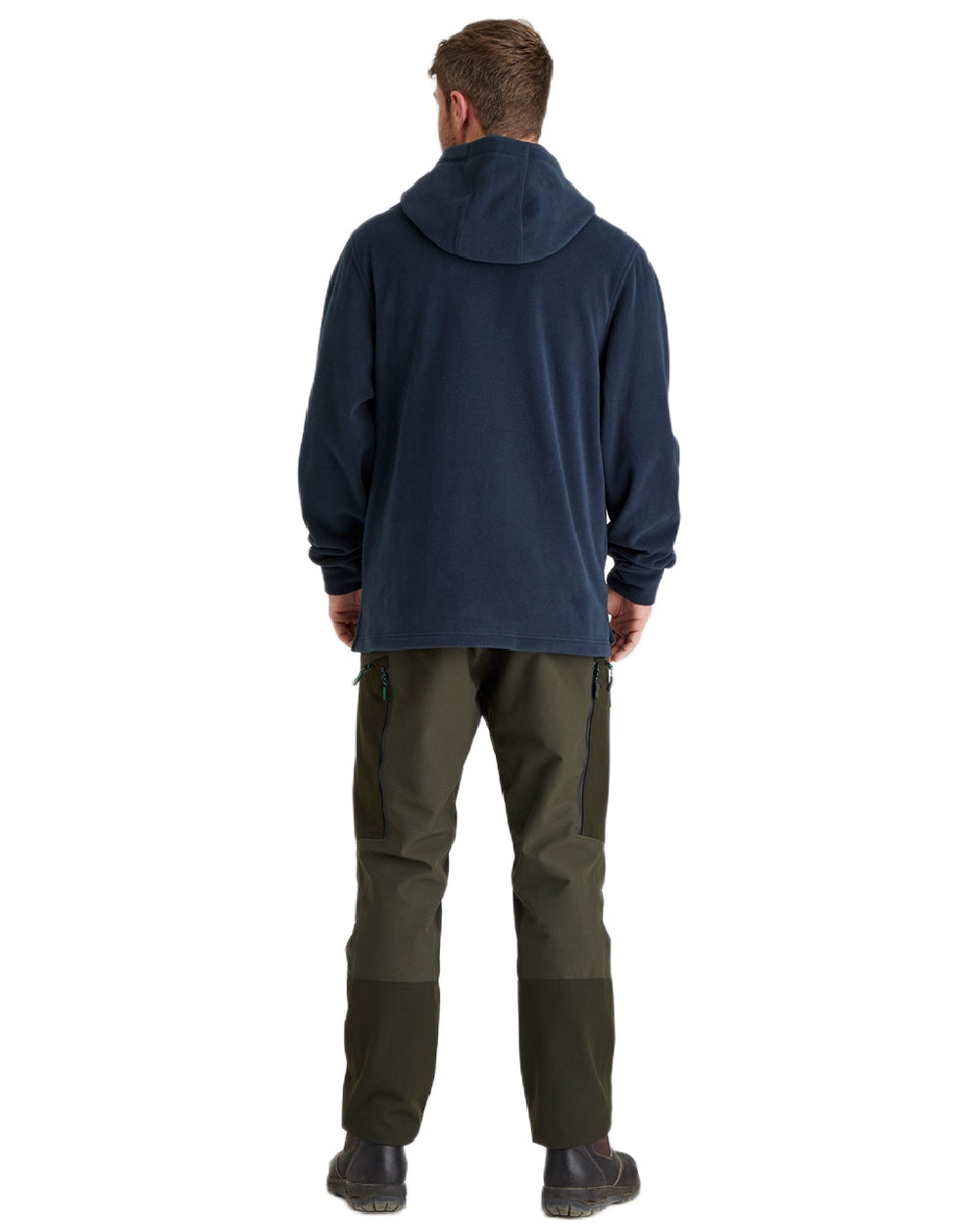 Navy Coloured Ridgeline Ballistic Hoodie On A White Background #colour_navy