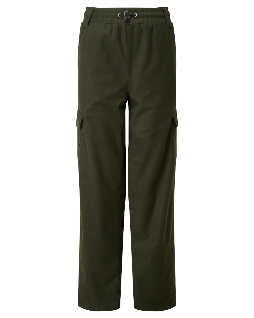 Deep Forest Coloured Ridgeline Childrens Spiker Trousers On A White Background #colour_deep-forest