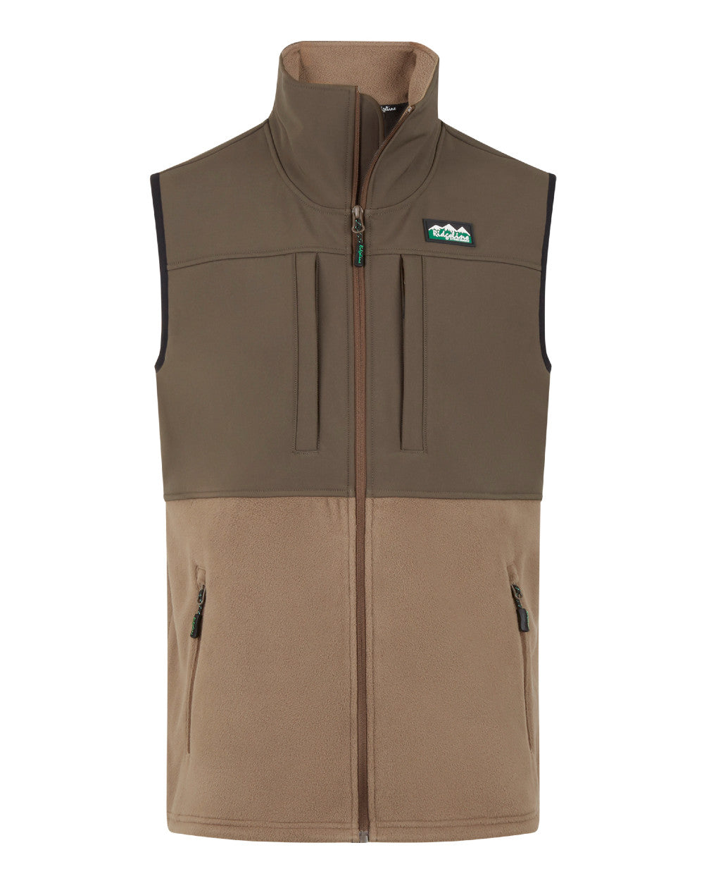 Light Bark Coloured Ridgeline Hybrid Fleece Vest On A White Background #colour_light-bark