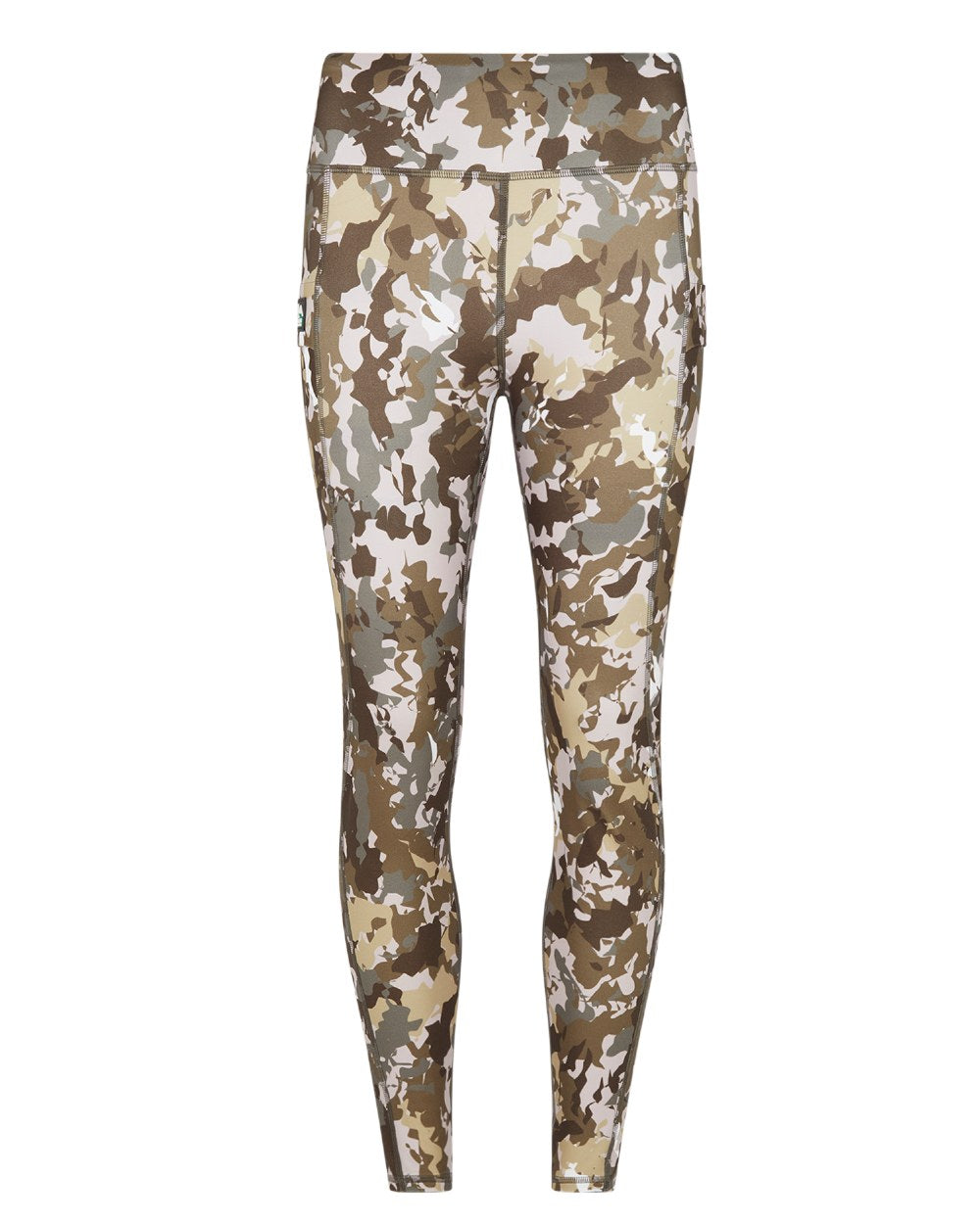 BDU Camo Coloured Ridgeline Womens Infinity Leggings On A White Background #colour_bdu-camo