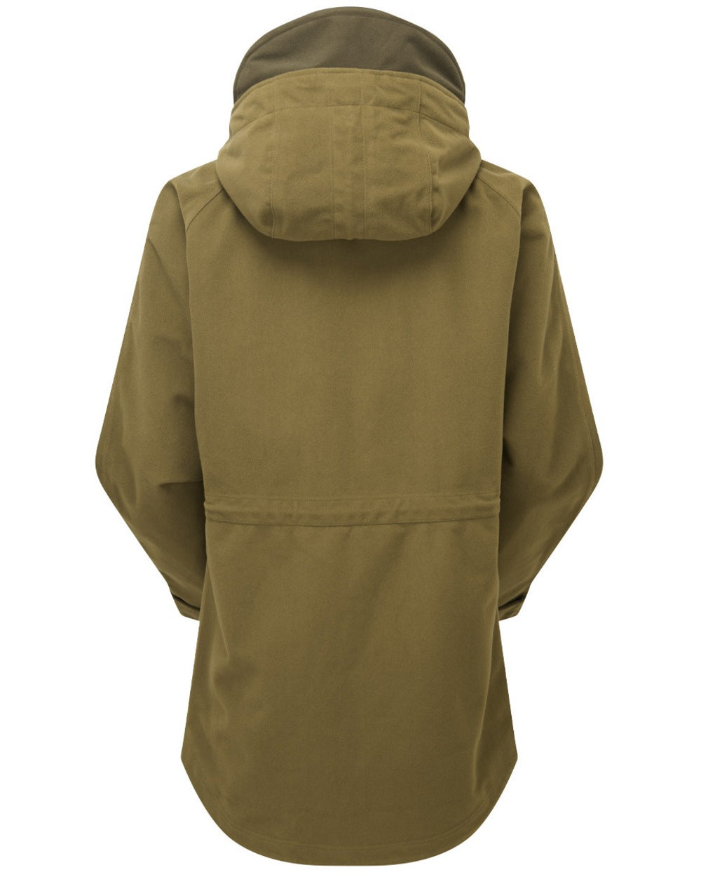 Teak Coloured Ridgeline Ladies Monsoon II Waterproof Smock On A White Background #colour_teak