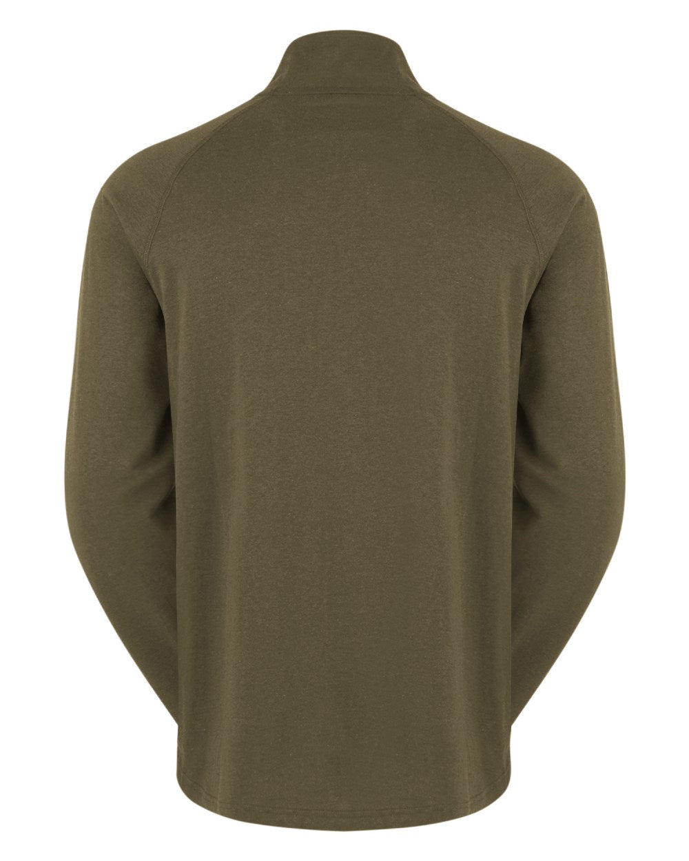 Light Bark Marl Coloured Ridgeline Mens Baseline Pull on Zip Top On A White Background #colour_light-bark-marl