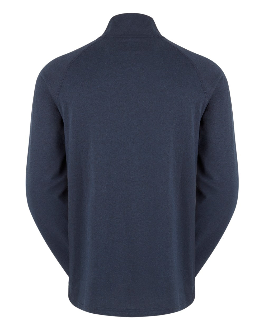 Navy Marl Coloured Ridgeline Mens Baseline Pull on Zip Top On A White Background #colour_navy-marl
