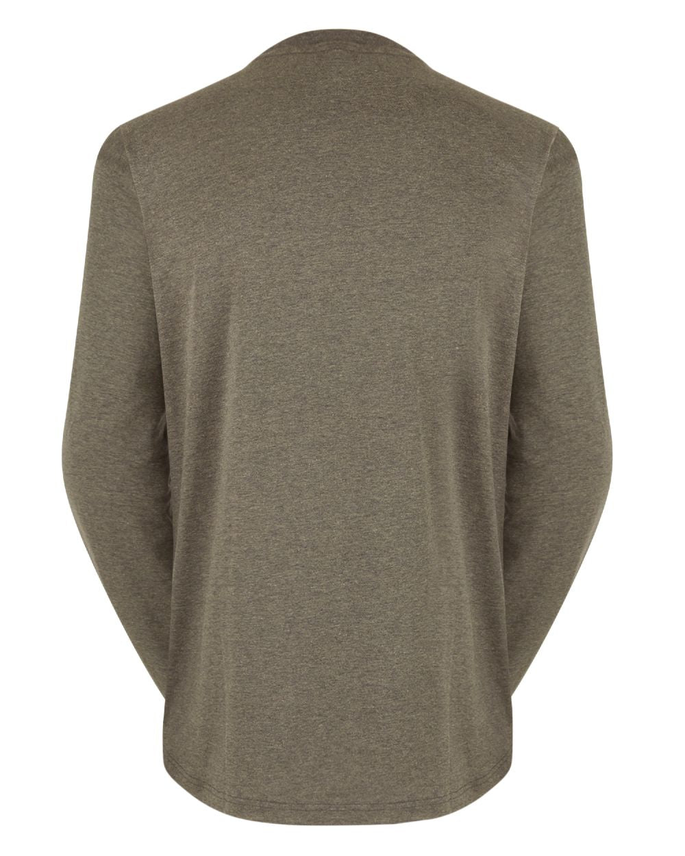 Smokey Olive Marl Coloured Ridgeline Mens Baseline Top On A White Background #colour_smokey-olive-marl