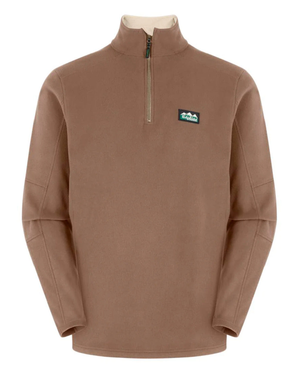 Light Bark Coloured Ridgeline Mens Narvik Fleece On A White Background #colour_light-bark