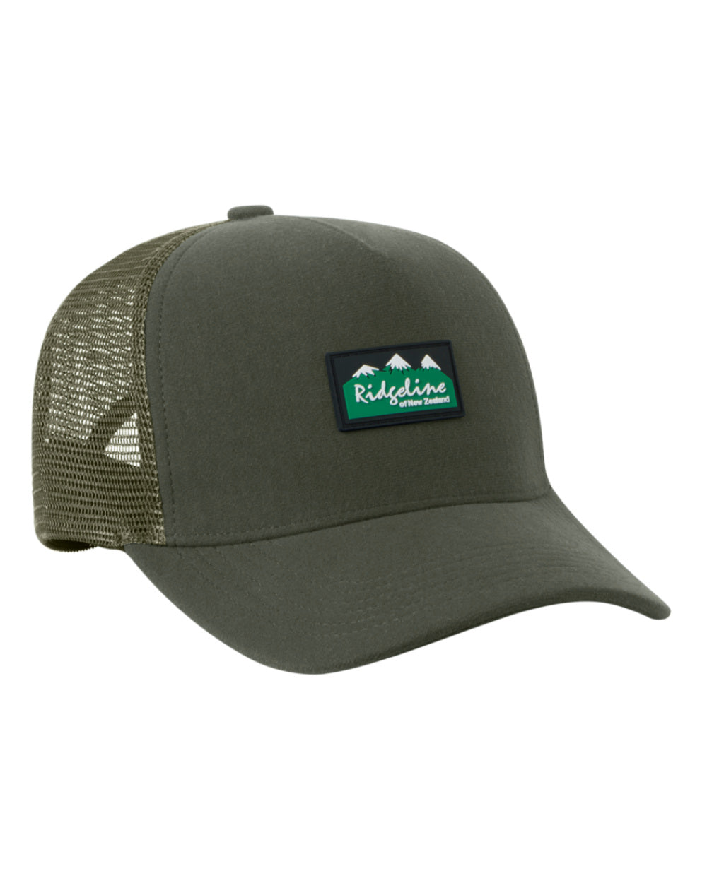 Deep Forest Coloured Ridgeline Monsoon Trucker Cap On A White Background #colour_deep-forest