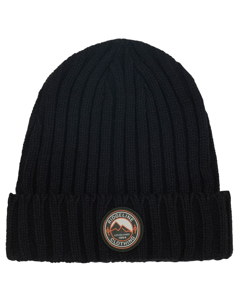Navy Coloured Ridgeline Original Knitted Beanie On A White Background #colour_navy