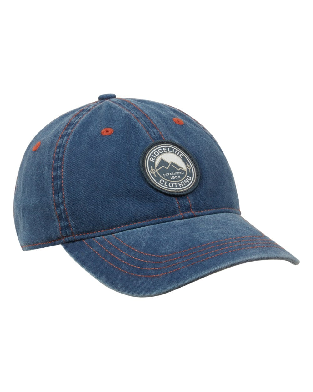Denim Wash Coloured Ridgeline Original Truckie Cap On A White Background #colour_denim-wash