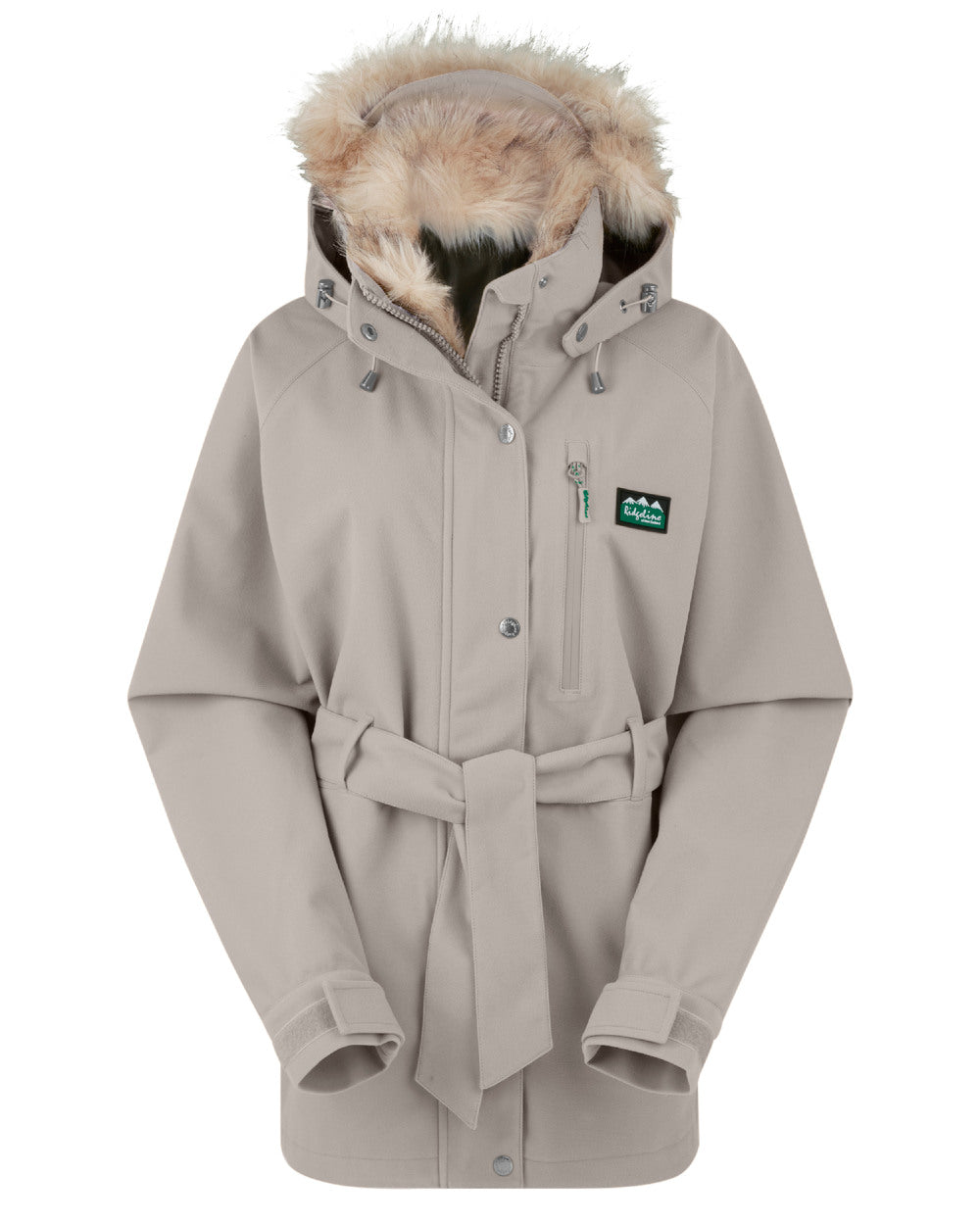 Mushroom Coloured Ridgeline Ladies Monsoon Nordic Jacket on white background #colour_mushroom