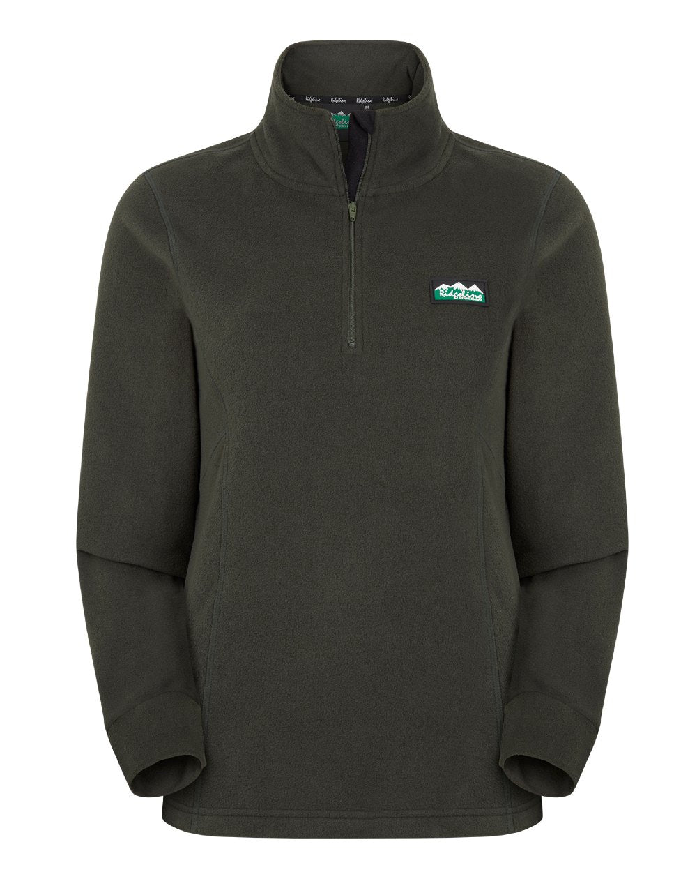 Deep Forest Coloured Ridgeline Womens Narvik Fleece On A White Background #colour_deep-forest